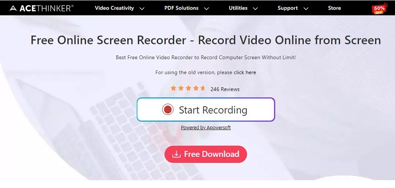 free-online-screen-recorder-interface